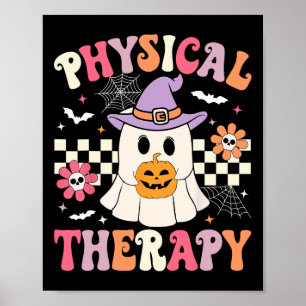 Poster Terapêutica Física Pt Halloween Retro Ghost Pt Hal