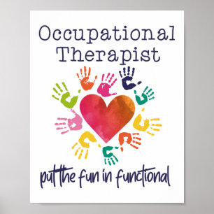 Poster Terapêutica Ocupacional Com Aquarelas - Divertimen