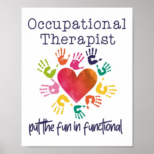 Poster Terapêutica Ocupacional Com Aquarelas - Divertimen (Frente)