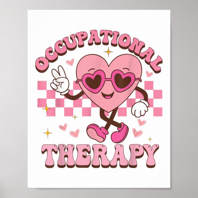 Poster Terapêutica Profissional Pediátrica De Groovy Para (Frente)