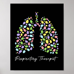 Poster Terapêutica Respiratória Engraçada Pulmão Feliz