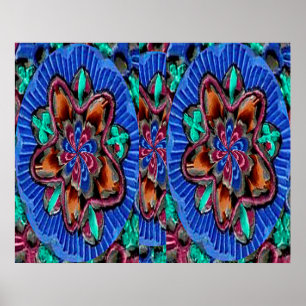 Poster Terapia cura - azul da flor