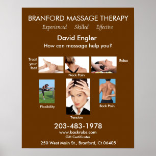 Poster Terapia da massagem de Branford - experiente -