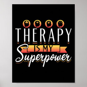 Poster Terapia de Apoio Terapia É Meu Superpoder
