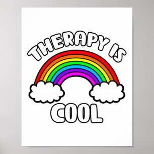 Poster Terapia de Consciência da Saúde É Arco-íris Legal