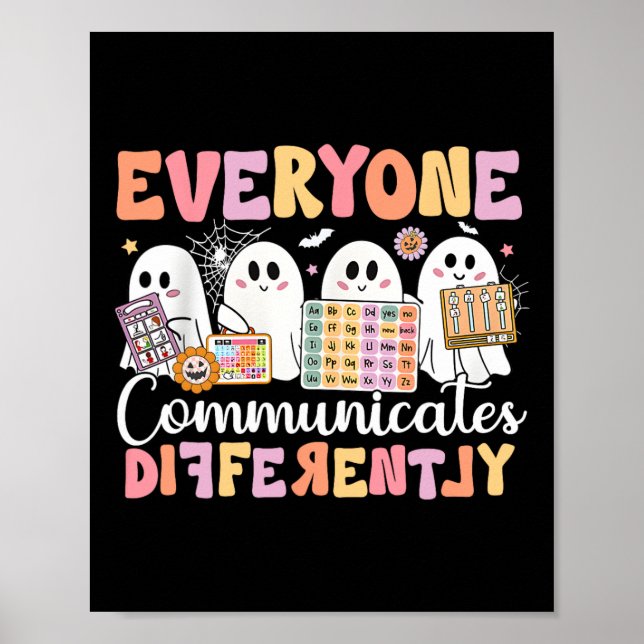 Poster Terapia de Fala Todos Comunicam Diferentemente Ha (Frente)