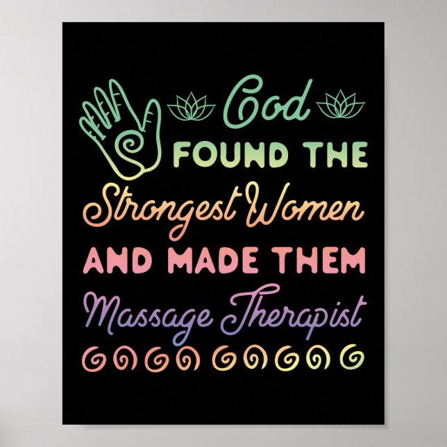 Poster Terapia de Massagem Terapêutica Que Deus Encontrou (Frente)