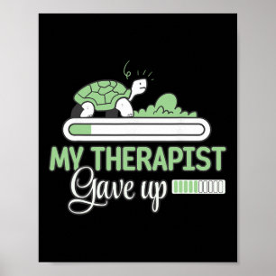 Poster Terapia de Tartaruga Engraçada Meu Terapeuta Desis