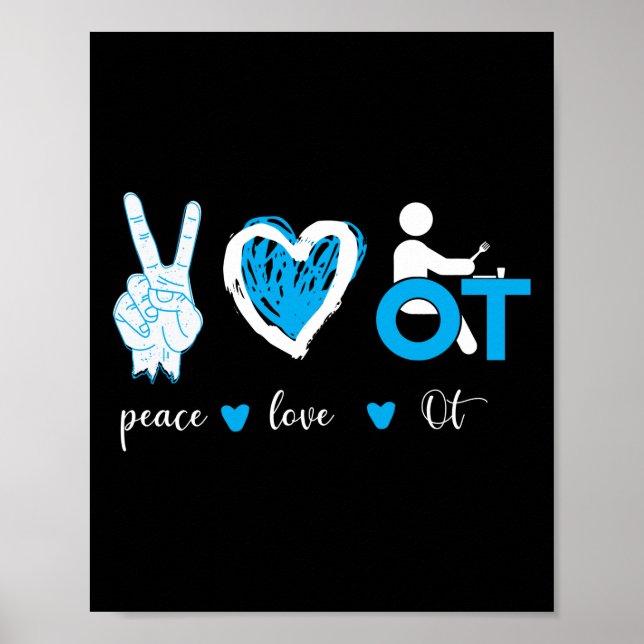 Poster Terapia Ocupacional Amor Paz A Cadeira De Rodas (Frente)