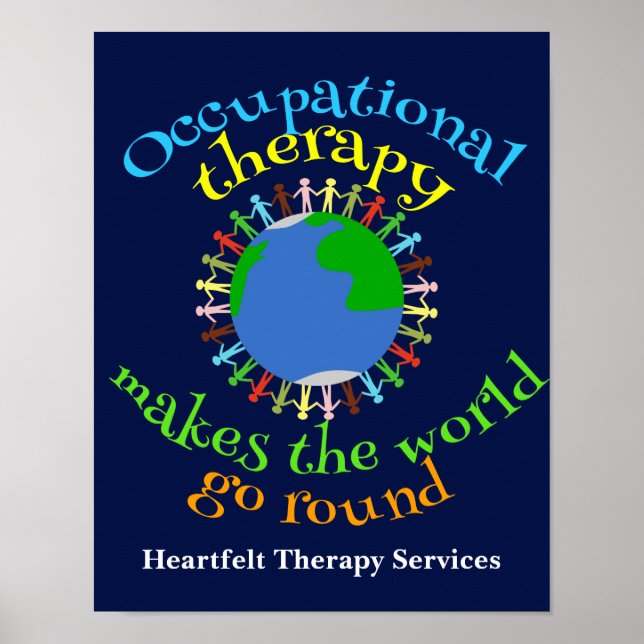 Poster Terapia ocupacional faz o mundo girar OT (Frente)