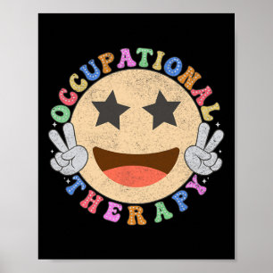 Poster Terapia Ocupacional Hippie Sorri Flores