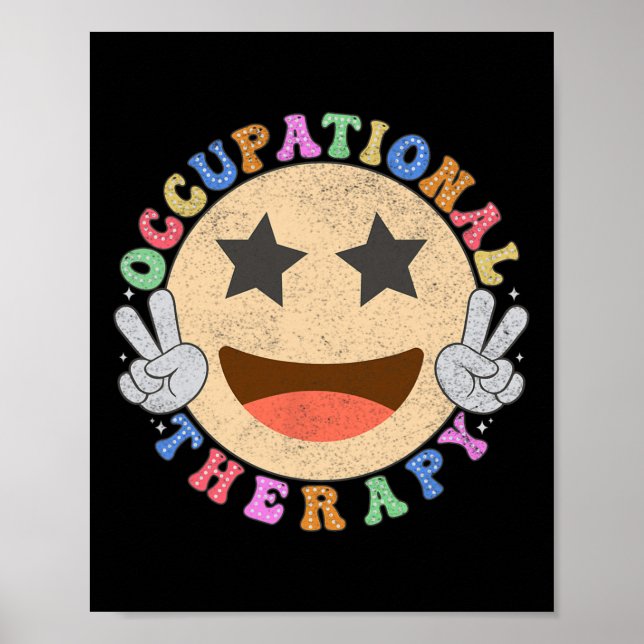 Poster Terapia Ocupacional Hippie Sorri Flores (Frente)
