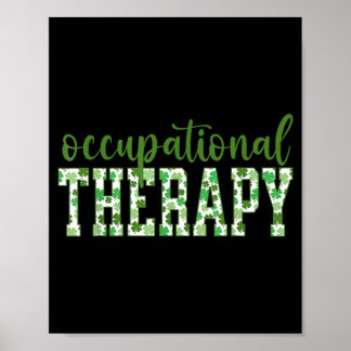 Poster Terapia Ocupacional Shamrock St Patricks Day Ot