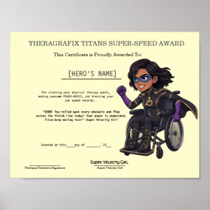 Poster Terapia Pediátrica Super-Herói Correndo Marco Mile