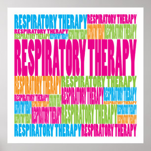 Poster Terapia respiratória colorida