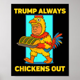 Poster Terça-feira Divertida de Taco Trump Sempre Desiste