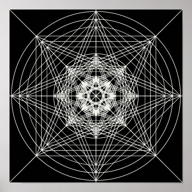 Pôster Terceira Geometria Sagrada Dimensional (Frente)