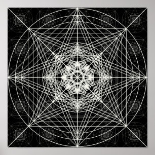 Poster Terceira geometria sagrado dimensional
