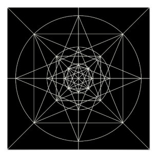 Pôster Terceira geometria sagrado dimensional