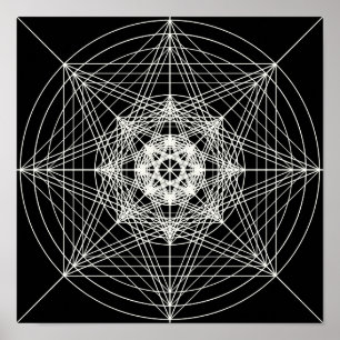 Pôster Terceira geometria sagrado dimensional