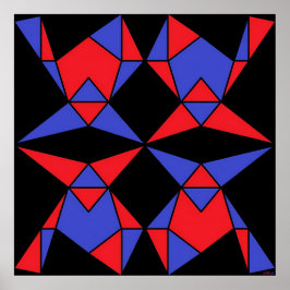 Poster Terceira Trinidade dos Triângulos Abstrato Ken Gag