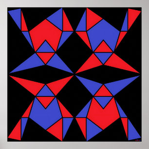 Poster Terceira Trinidade dos Triângulos Abstrato Ken Gag