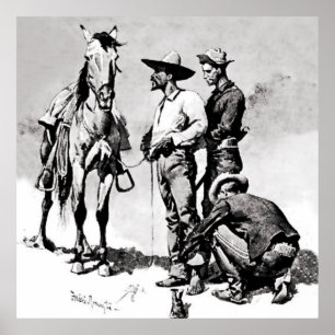Poster Terceiro Cavalaria Troopers por Frederic Remington