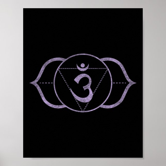 Poster Terceiro Chakra do Olho Ajna – Meditação de Yoga K (Frente)