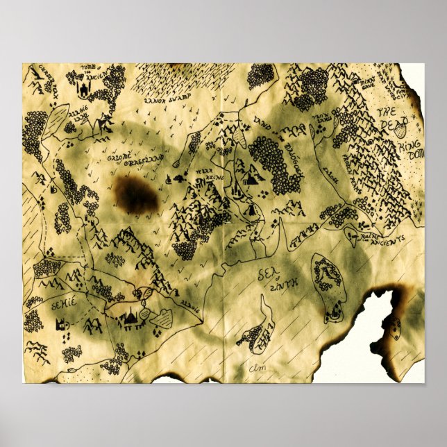 Pôster Terceiro Mapa do Reino Esquecido (Frente)