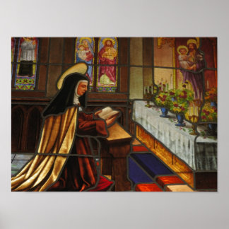 Poster Teresa de Avila, na oração