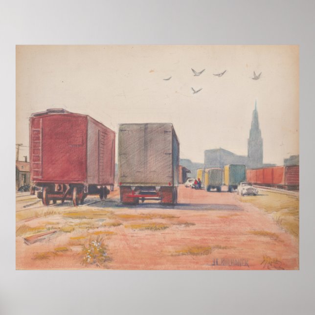 Poster Terminal de Comida de Ohio norte - Kulhanek 1950 (Frente)