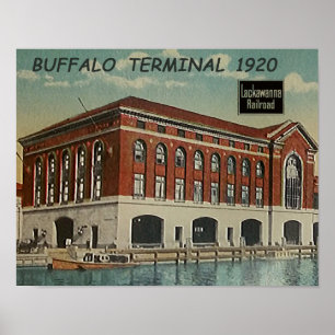 Poster Terminal ferroviário DL+W Buffalo 1920