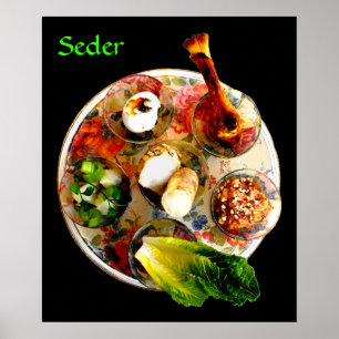 Poster Termine a placa de Seder