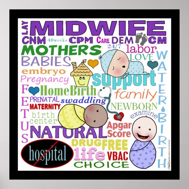 Poster Terminologia De Midwifery-Arte De Metrô (Frente)