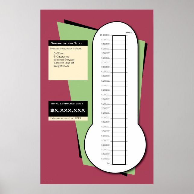Poster Termômetro De Fundição, Incluindo Coluna Data (Frente)