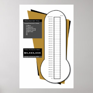 Poster Termômetro Fundraising que inclui a coluna de dat