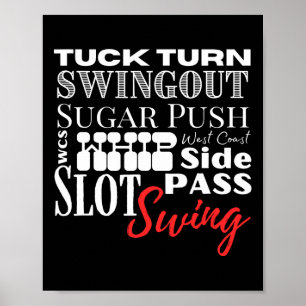 Poster Termos Dançarinos De Dança Wcs Da Costa Oeste Danc