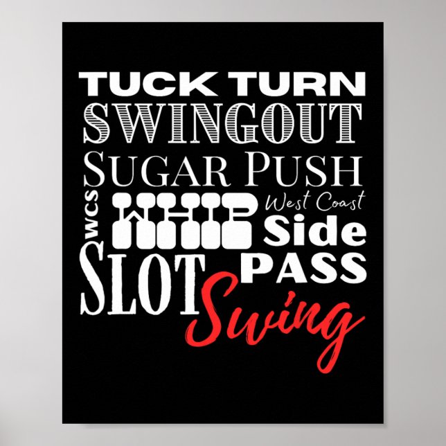 Poster Termos Dançarinos De Dança Wcs Da Costa Oeste Danc (Frente)