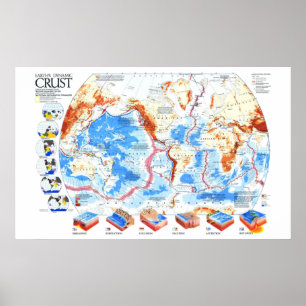 Poster Terra: 1985/hoje - Mapa Dinâmico de Crosta...