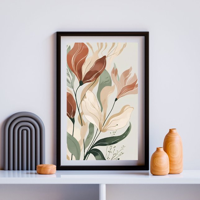 Poster Terra Bloom - Muro Botânico Abstrato Art IV (Criador carregado)