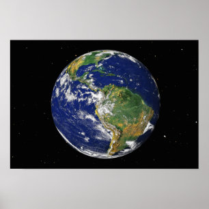 Pôster Terra cheio mostrando a América do Sul 2