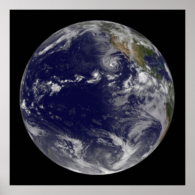 Poster Terra cheio Mostrando Várias Tempestades Tropicais (Frente)