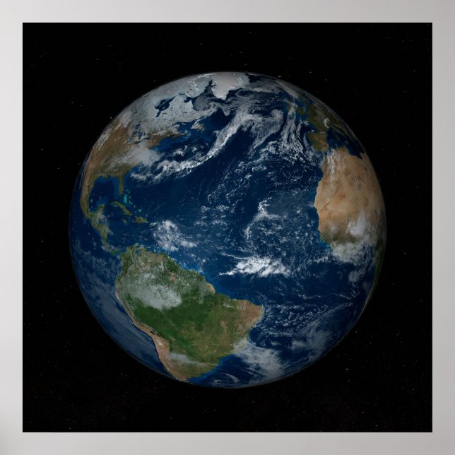 Poster Terra Com Nuvens E Gelo Marinho (Frente)