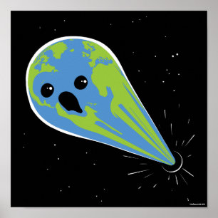 Poster Terra contra o buraco negro