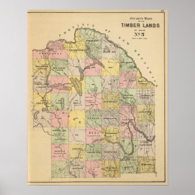 Poster Terra da madeira Atlas de 5 mapas (Frente)