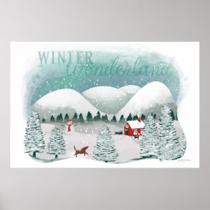 Poster Terra das Maravilhas do Inverno Cênico