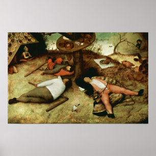 Pôster Terra de Cockigne de Pieter Bruegel, o Velho