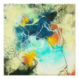 Pôster Terra - Design Abstrato Verde