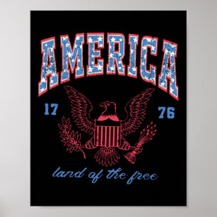 Poster Terra Do Gratuito 1776 Águia 4 De Julho Homens
