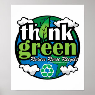 Poster Terra do pense verde